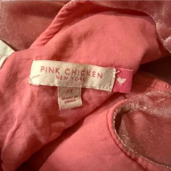 Pink Chicken Christmas Nutcracker Dress Pink Velour Velvet Size 5Y Ruffle - Picture 6 of 6